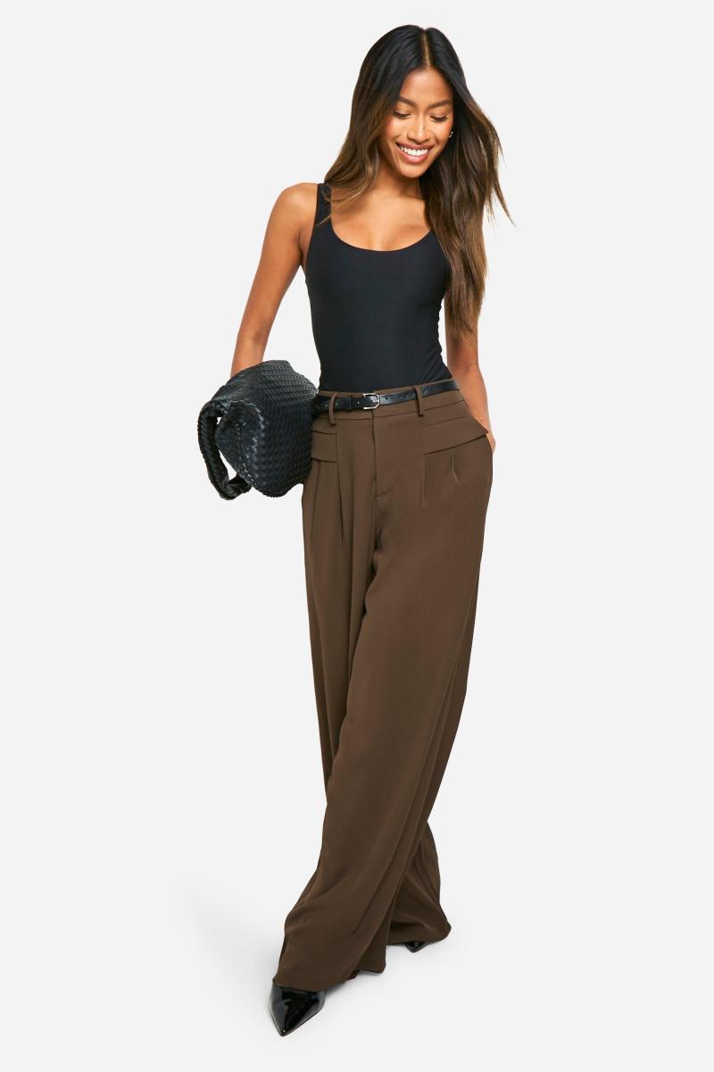 Широкі брюки з плавним поясом