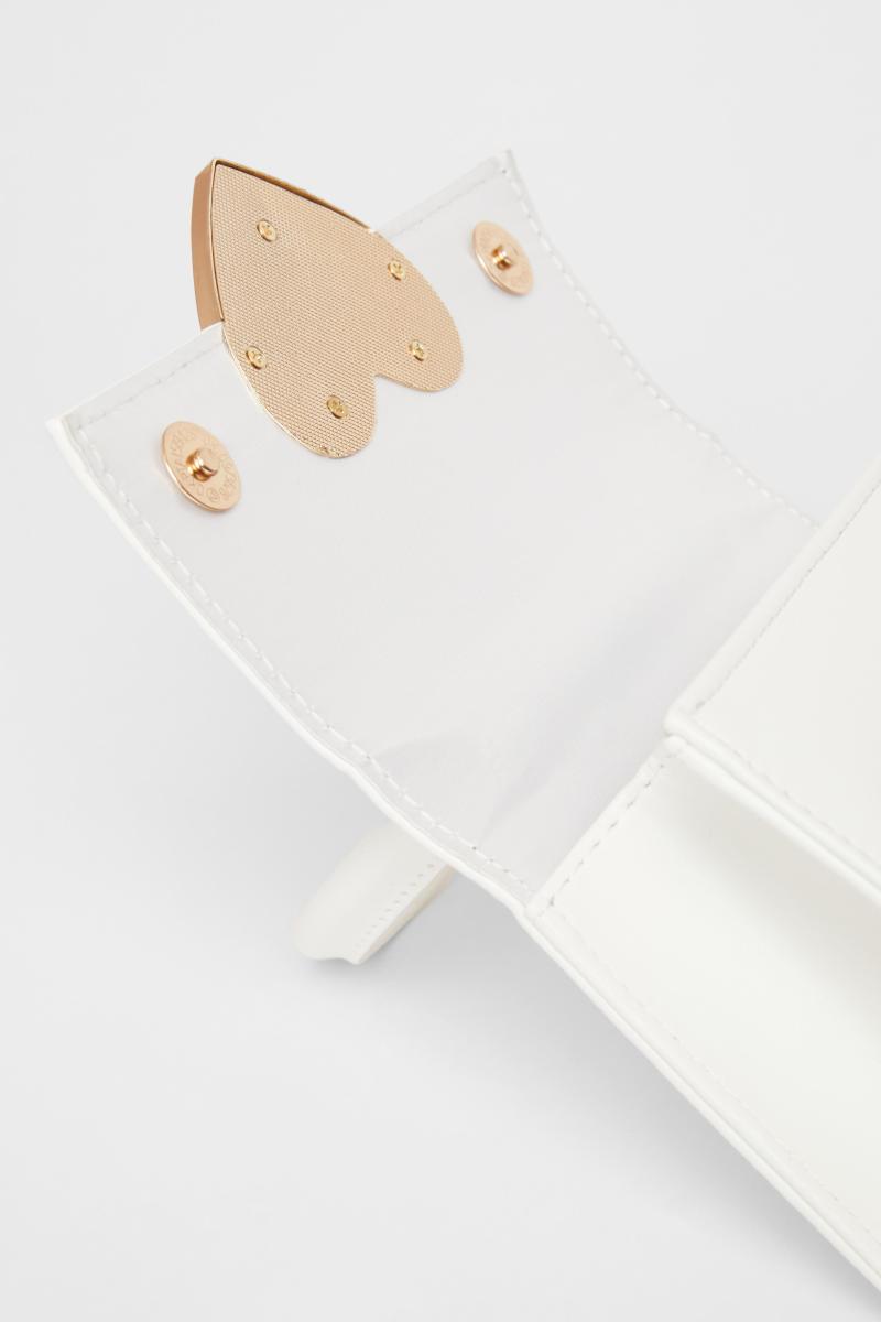 Сумка з деталей білого серця