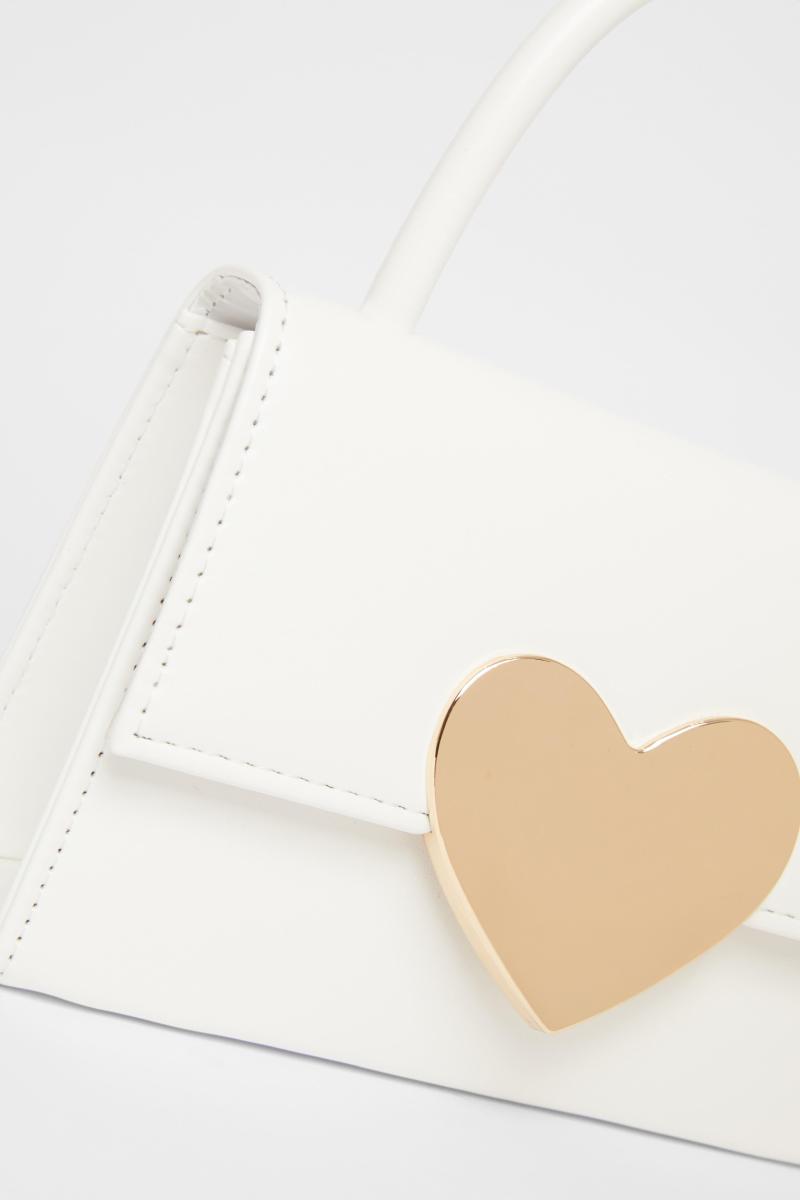 Сумка з деталей білого серця