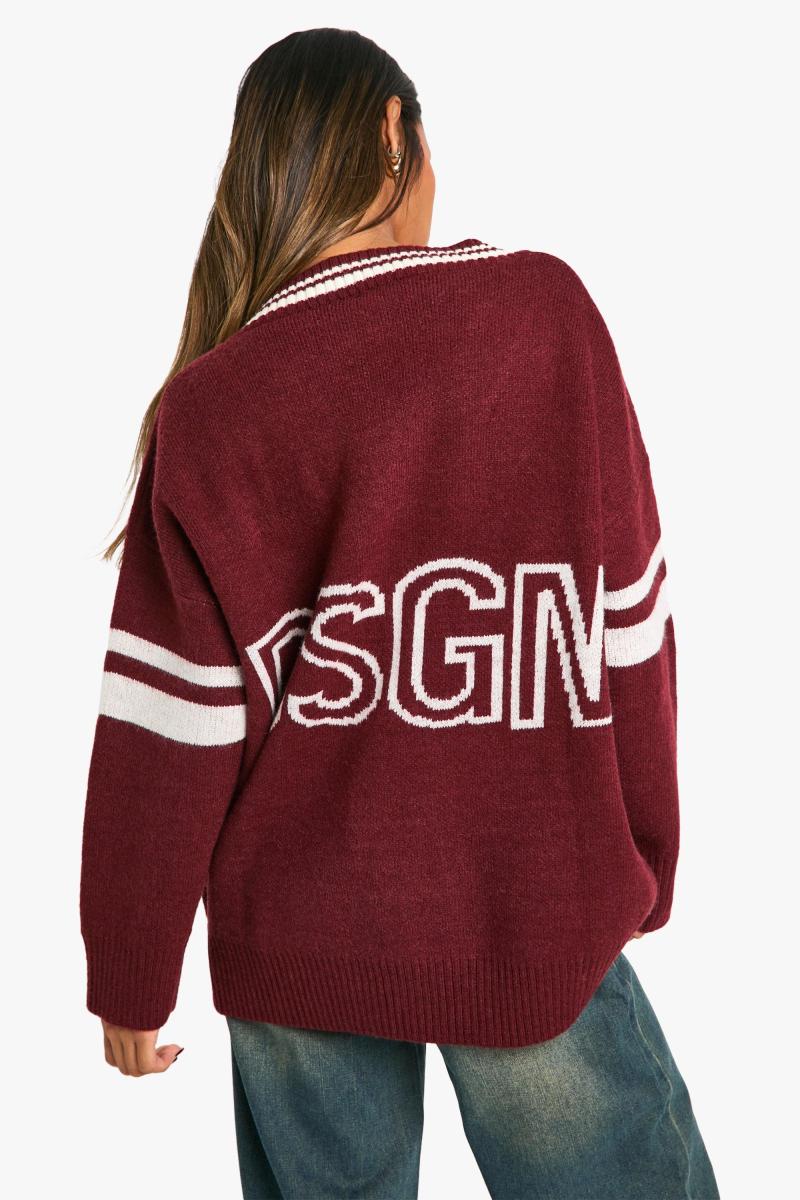 Трикотажний джемпер з V-подібним вирізом DSGN Studio