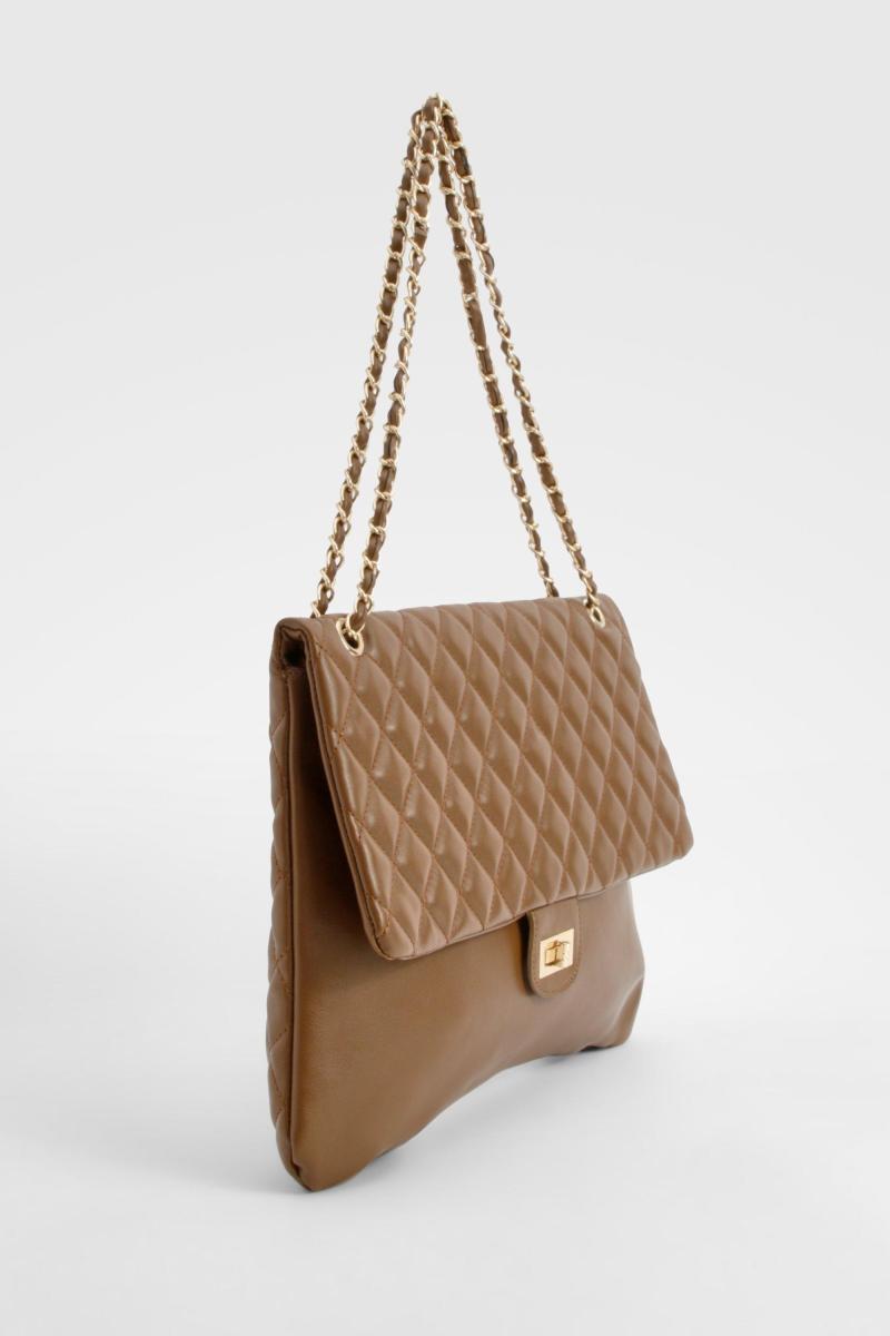 Стегана шкіряна сумка через плече