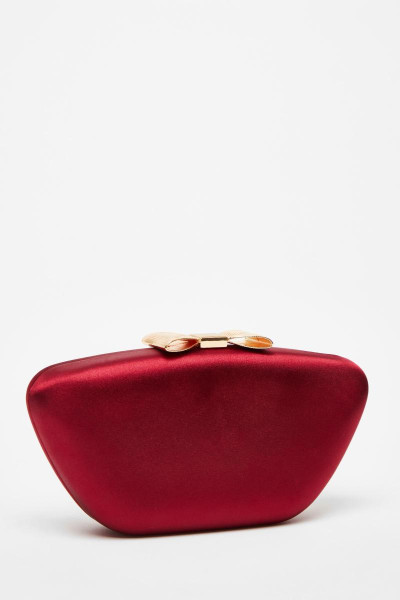 Червона сумка з атласною луковою коробкою Червона сумка з атласною луковою коробкою
