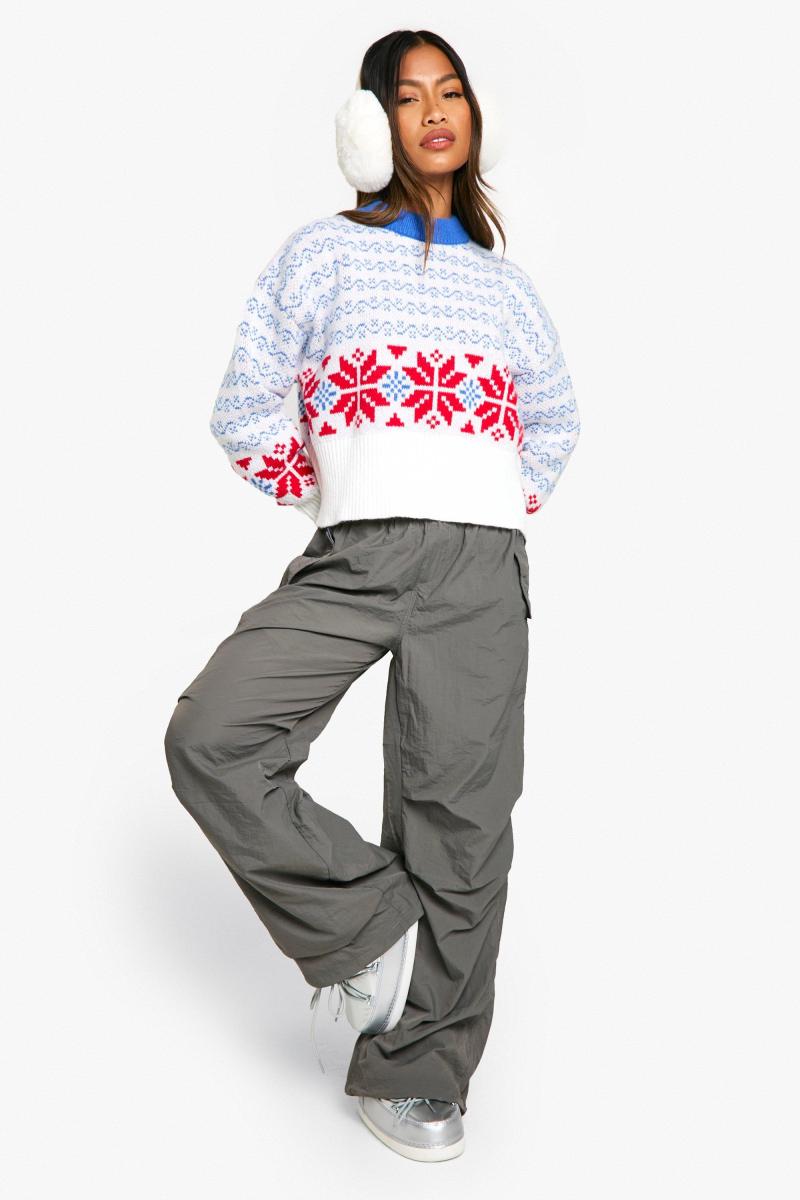 В'язаний різдвяний джемпер преміум-класу Fairisle Contrast