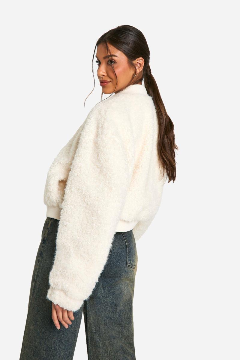 Бомбер зі штучного хутра