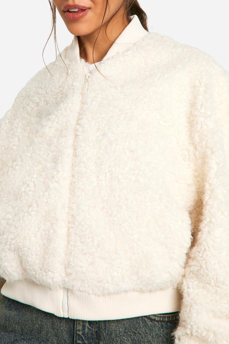 Бомбер зі штучного хутра