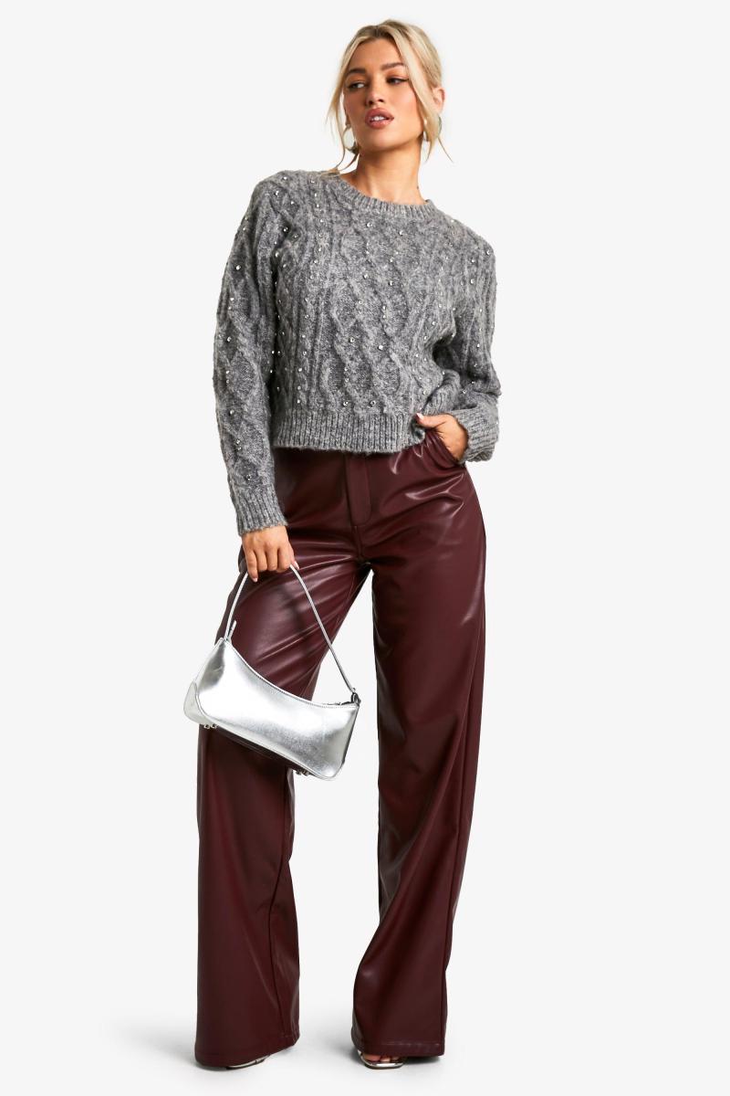 Джемпер із в’язаними в’язками з діамату