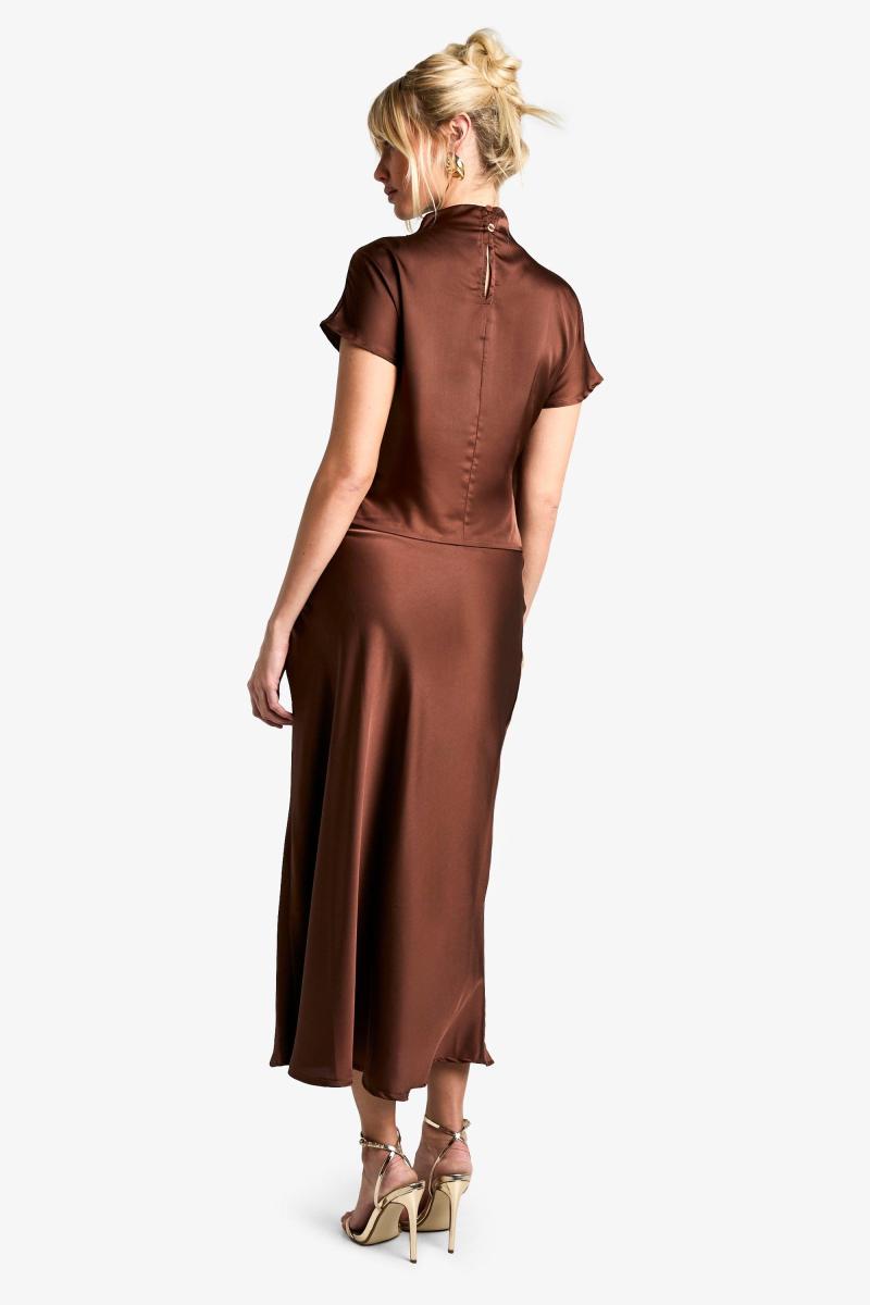 Атласна спідниця Midaxi