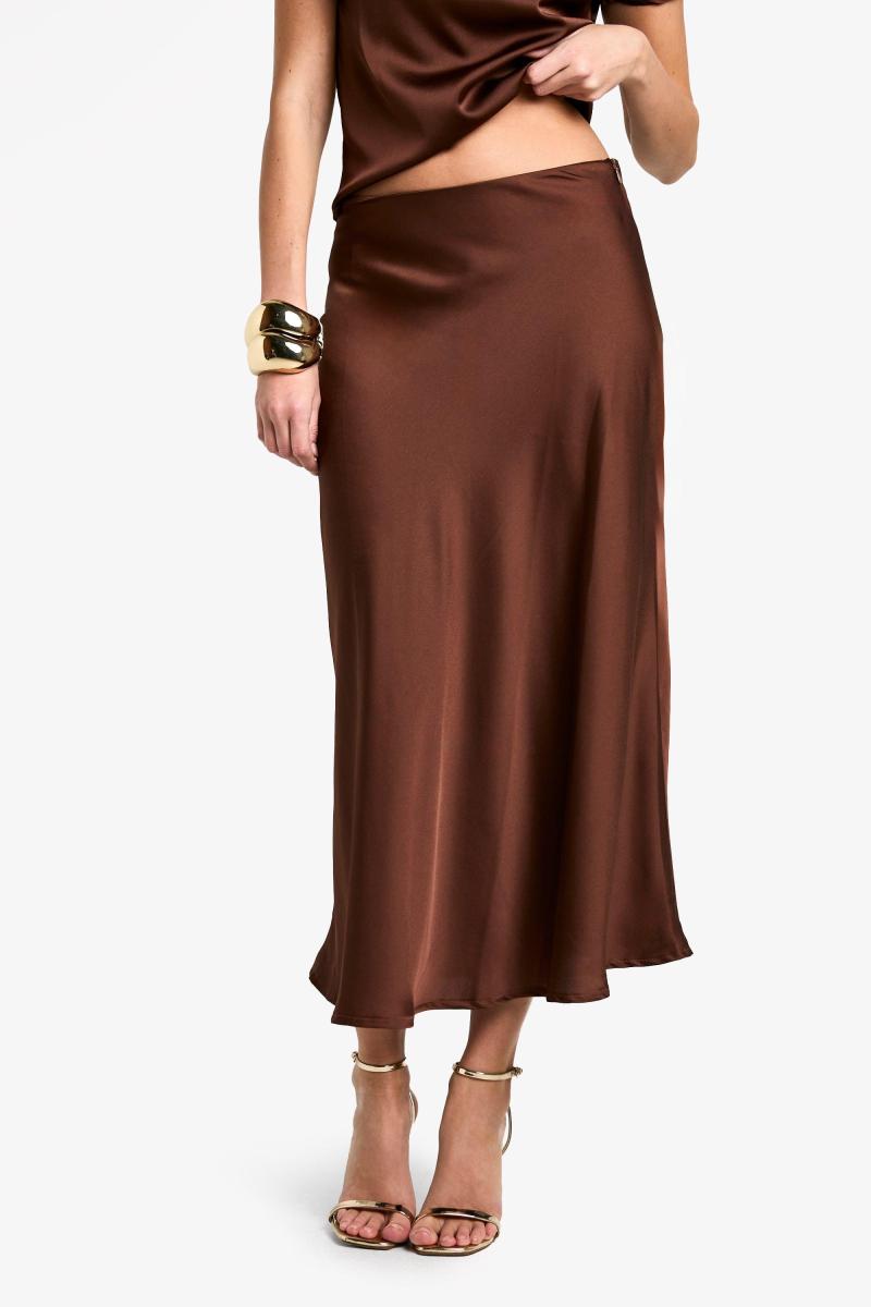 Атласна спідниця Midaxi