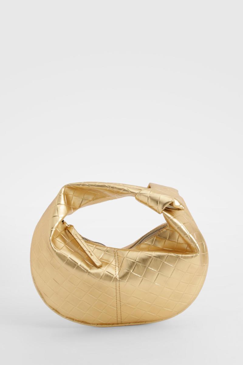 Міні-сумка з плетеною ручкою