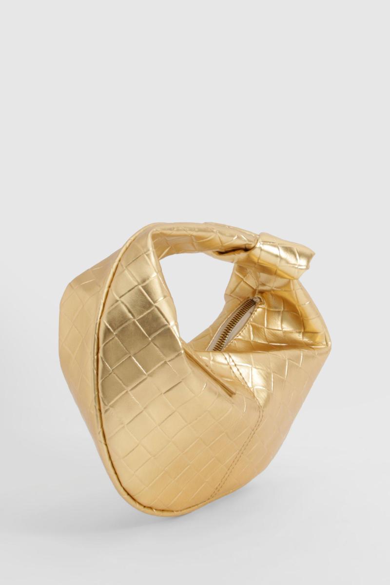 Міні-сумка з плетеною ручкою