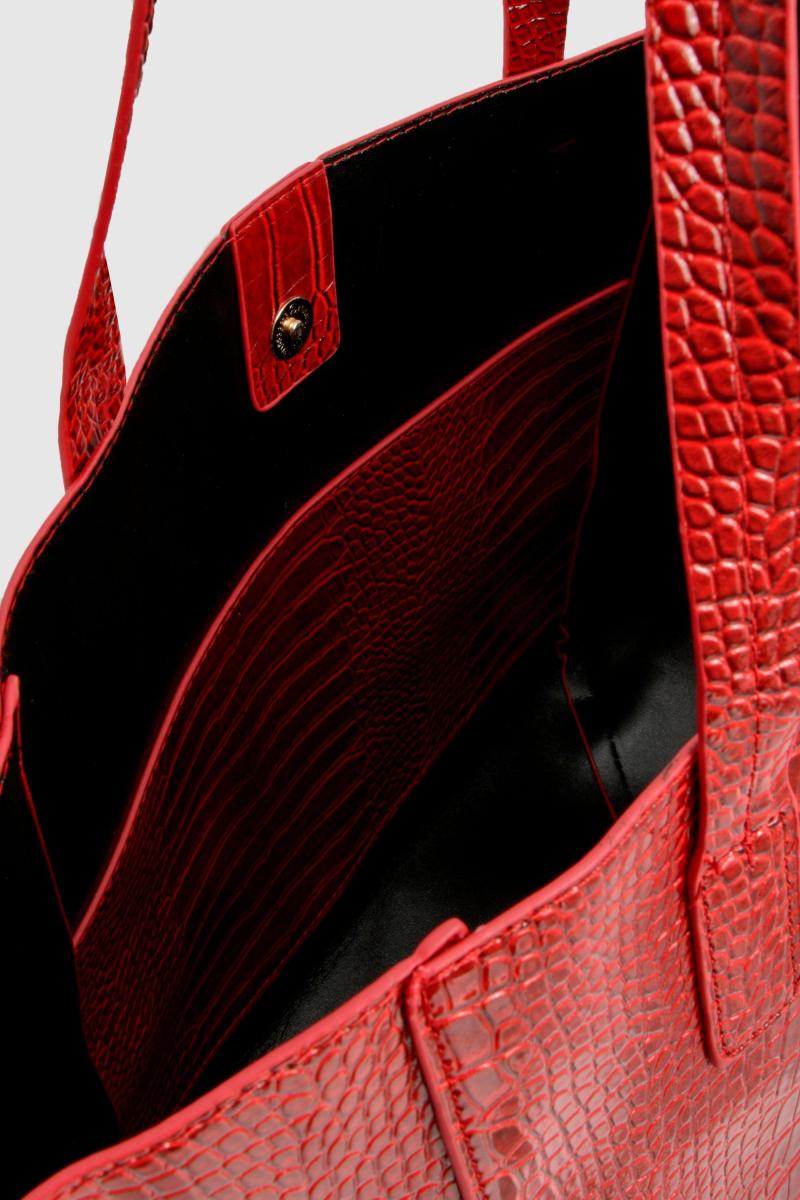 Велика денна сумка зі штучної шкіри під крокодил
