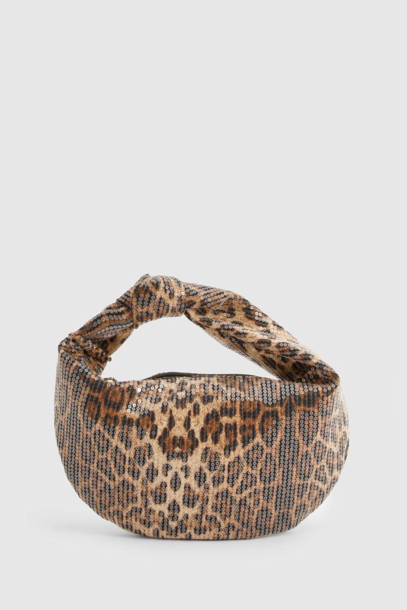 Сумка з леопардовим вузлом з блискітками