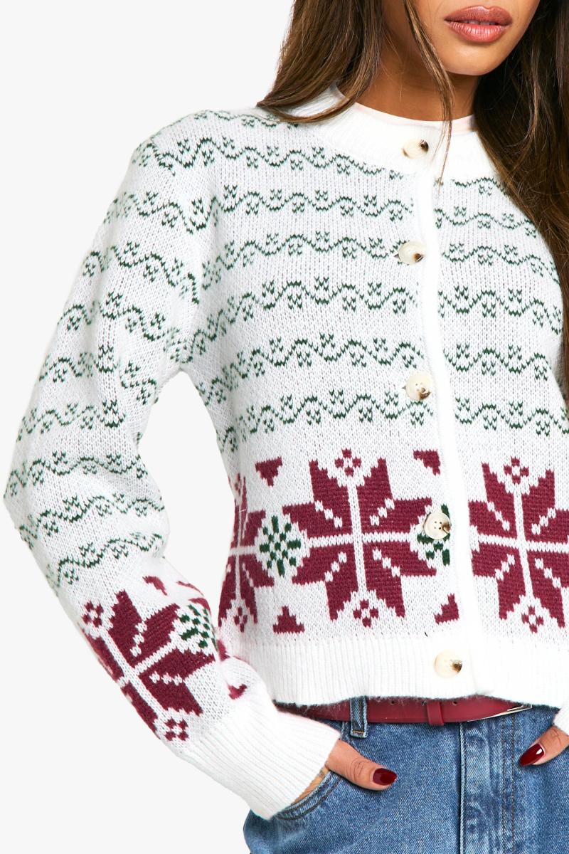 Преміальний в'язаний кардиган Fairisle