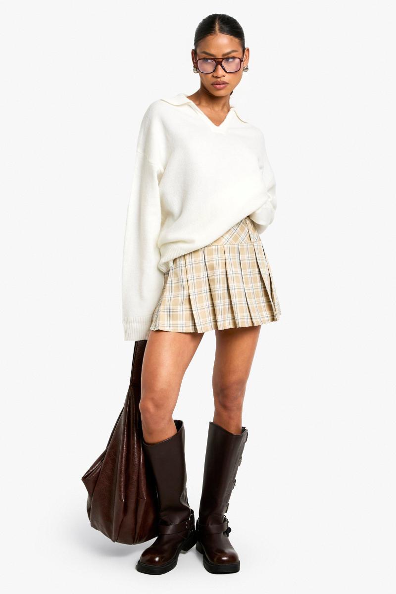 Тональна перевірка плісерована мікро міні -спідниця