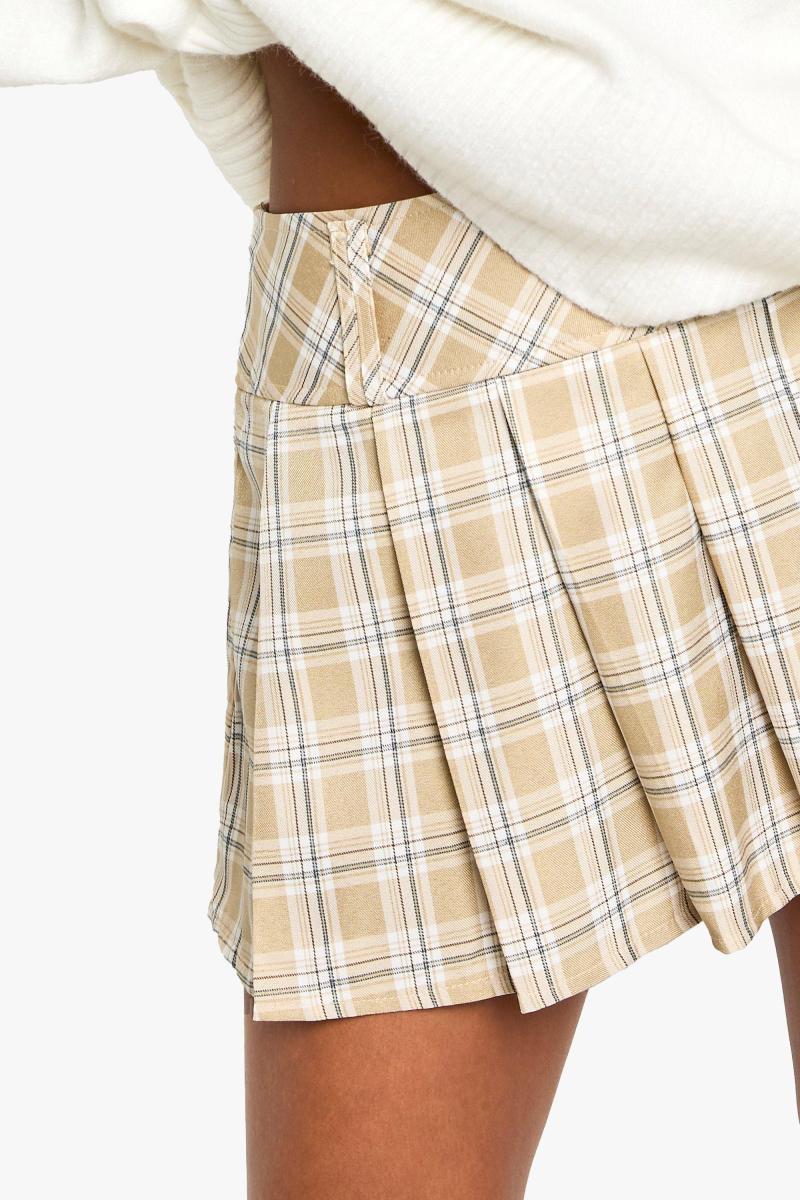 Тональна перевірка плісерована мікро міні -спідниця