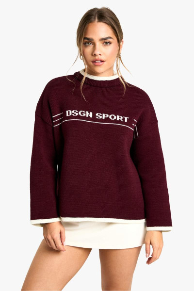 Великий трикотажний джемпер Petite DSGN Sport Contrast Trim