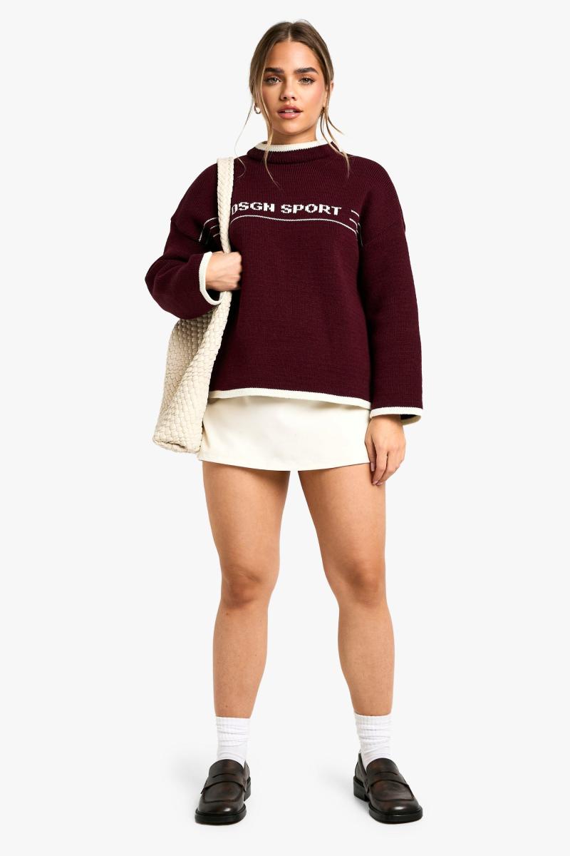 Великий трикотажний джемпер Petite DSGN Sport Contrast Trim